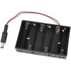 Koszyk na baterie 6 x AA płaski z przewodem i złączem DC 2.1mm
