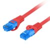 Kabel krosowy patchcord S/FTP kat.6A LSZH CCA czerwony 15m