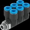 186255 Multiple distributor, with external thread G1/4, outlets: 6x 6 m