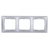VALENA Ramka potrójna aluminium szczotkowane 770333