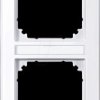 470225 M-SMART, cover-frame, 2-gang, active white glossy, label holder