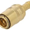 Szybkozłącze prosta,z zaworem max.15bar mosiądz D: 10mm S09HZ WO10