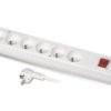 Przedłużacz z wyłącznikiem 6-gniazd z/u 10A 1,5m /OMY 3x1/ biały PS-670WS T-106190