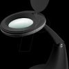 65578 Lupenleuchte, LED, Ø 100 mm Echtglaslinse, 3 Dioptrien, schwarz