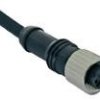 Sensor actuator cable, M12-cable socket, straight to open end, 4 pole, 5 m, PVC, black, 5 A, 1838244-3
