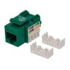 Moduł Keystone RJ45 UTP Cat5e Zielony Punch-Down