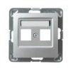 IMPRESJA Obudowa gniazda podwójne typu Keystone prosta srebro GPK-2Y/p/18 OSPEL