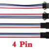 KOMPLET ZŁĄCZ JST 2.54mm 4-pin GNIAZDO + WTYK Z KABLEM 4X 20CM (PLKAB-JST-4)