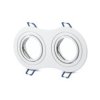Oprawa Punktowa Oczko 2Xgu10 Ip20 Okrągła Aluminiowa Biała 3601