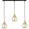 Lampa wisząca nowoczesna 3xE27 LACRIMA HONEY/GOLD