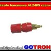 Gniazdo bananowe AL2405 czerwone