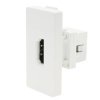 Gniazdo HDMI biały, moduł 1/2 do ramki Tawoia Glass