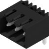 Pin header, 3 pole, pitch 3.5 mm, angled, black, 1615420000