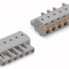 Socket header, 4 pole, pitch 7.5 mm, angled, gray, 2231-204/008-000