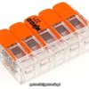 SzybkozĹÄczka 5x0,2-4mm2 transparentna pomaraĹczowa x1szt. WAGO 221-415