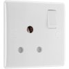 BG 899 White Nexus Moulded Single Round Pin Switched 15A Socket