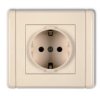 Flexi Gniazdo Pojedyncze Z/U Schuko Beżowy 1Fgp-1Sp