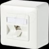 130B11D10002-E C6Amodul 1 port 180° AP pure white RAL9010