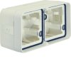 W.1 Adapter natynkowy 2-kr poziomy, 4 wejścia, IP55, biały WNA685B