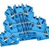 Złączka; na szynę DIN; 3-piętrowa; 2002-3204; niebieski; sprężynowy; Push-in CAGE CLAMP®; 0,25÷4mm2; 24A; 800V; 1 tor; 6; na szy