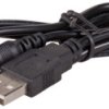 DC adapter cable, 0.8 m, black, plug 2.5 x 0.7 mm, straight to USB-A, AK-DC-02