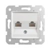 LINNERA S Gniazdo podwójne komputerowe 2xRJ45 kat.5e białe 91440034 VIKO PANASONIC