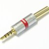 Wtyk JACK 3.5mm 4 polowy stereo + mikrofon chrom Vitalco