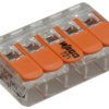 Szybkozłączka 5x 0,2-4,0mm2 uniwersalna (na drut / na linkę) 450V/32A ORYGINALNA 25szt. 221-415