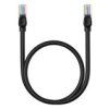 Kabel Ethernet Baseus High Speed Cat 5 Rj-45 1000Mb/S 0.5M Okrągły - Czarny