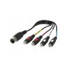 Kabel Wt.DIN - Gn.4xRCA 0.2m Vivanco