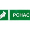 Samoprzylepna tabliczka ostrzegawcza /PCHAĆ/ 37E/G/FS