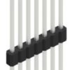 Pin header, 7 pole, pitch 1.27 mm, straight, black, 10060300