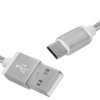Przyłącze kabel microUSB - USB HQ srebrny (1m)