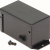 Aluminum enclosure, (L x W x H) 102 x 56 x 56 mm, black (RAL 9005), IP32, 1411FBHBK