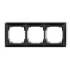 DECO Ramka 3 potrójna uniwersalna z tworzywa DECO Soft czarny mat 12DRSO-3 KARLIK