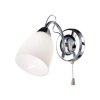 Kinkiet ścienny ARON, szklany klosz, chromowane elementy, włącznik do łazienki K-JSL-6218/1W CHR Kaja Lighting