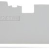 End/Intermediate plate, 1 mm thick, gray for 3 conductor terminals, 2116-1391