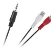 Kabel Jack 3.5 wtyk-2 gniazda RCA 25cm