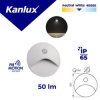Oprawa przyschodowa LED z czujnikiem okrągła EXIN LED PIR O W-NW 2.5W 220-240 AC 50lm kl.I IP65 neutralna 4000K biały 39135