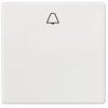 DELTA i-system, biały tytanowy rocker z symbolem dzwonka na guzik, 55x 55mm