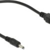Delock Kabel zasilania Złącze męskie USB-A, Wtyczka DC 3,0 mm 0.27 m czarny 83793