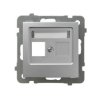 AS Obudowa gniazda komputerowego pojedyncze typu KEYSTONE prosta srebrna GPK-1G/p/18 OSPEL