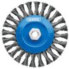 Draper 08059 Steel Twist-Knot Flat Wire Wheel Brush 150mm M14 - 08059