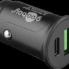 59521 USB charger, 12/24 V, 27 W, vehicle, 1x USB-C, 1x USB-A