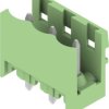 Pin header, 3 pole, pitch 5.08 mm, straight, green, 1401790000