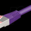 2.0 m Cat.6 cable, violet, network cable RJ45