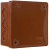 Puszka instalacyjna typu PF natynkowa 86x86x40mm hermetyczna IP55 (12 wlotów) brązowa ViPlast