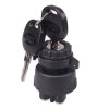 On-Off-On-(On) Automotive 22mm Ignition Key Switch 15A 12V K3-33C1-07