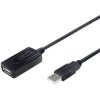 LogiLink UA0143 USB cable USB 2.0 USB-A plug to socket 10.00 m Black