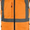 Kamizelka ocieplana, ostrzegawcza, dwustronna z poliestru Oxford, Pomarańczowy fluo-granatowy, rozmiar: 5XL, FIDJ3HVOR5X